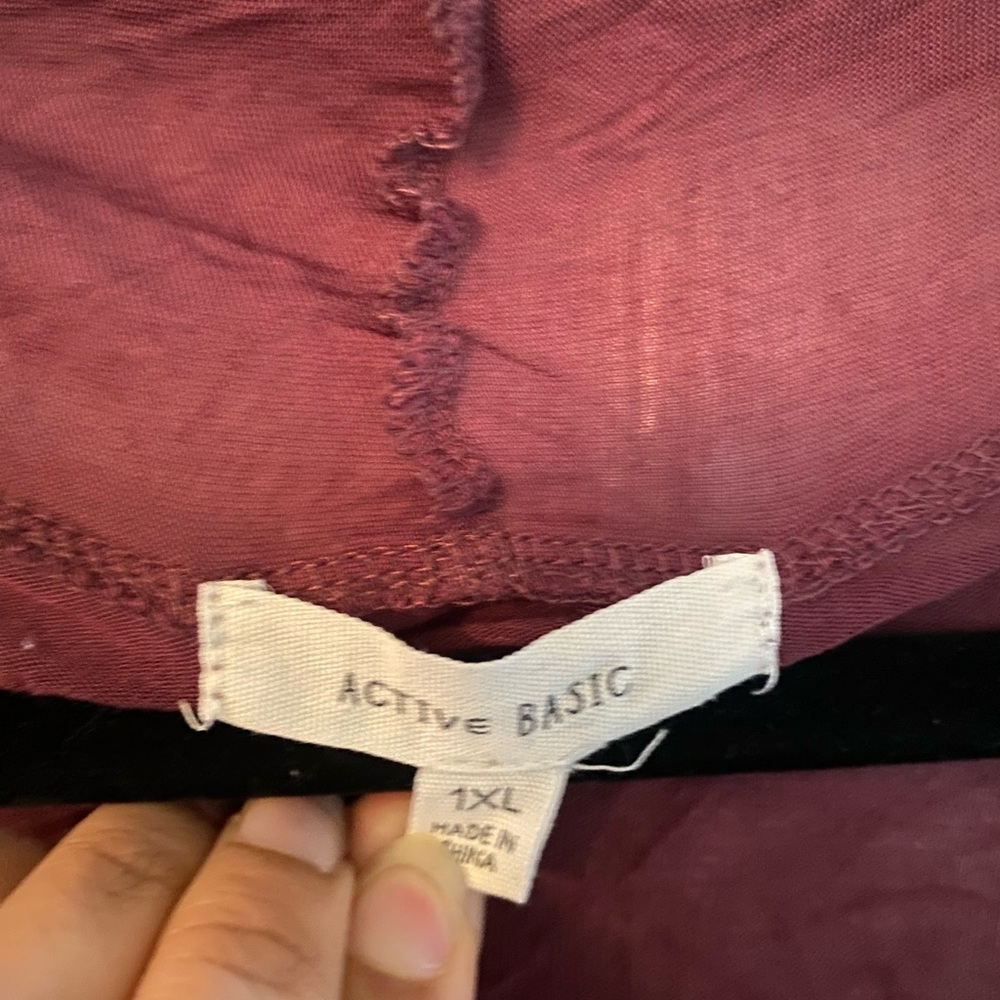 Active Basic Maroon Open-Front Cardigan - Picture 2 of 5